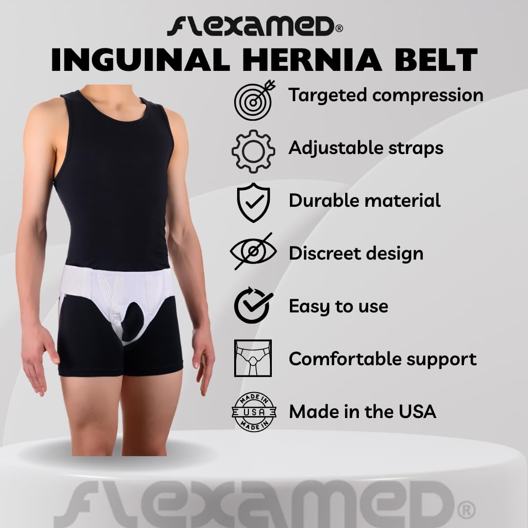 FlexaMed Inguinal Hernia Truss with Compression Pad

