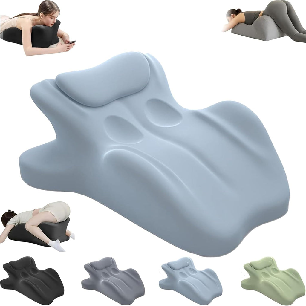 RSN Ergonomic Memory Foam Wedge Pillow, 27° Angled Support for Neck, Back

