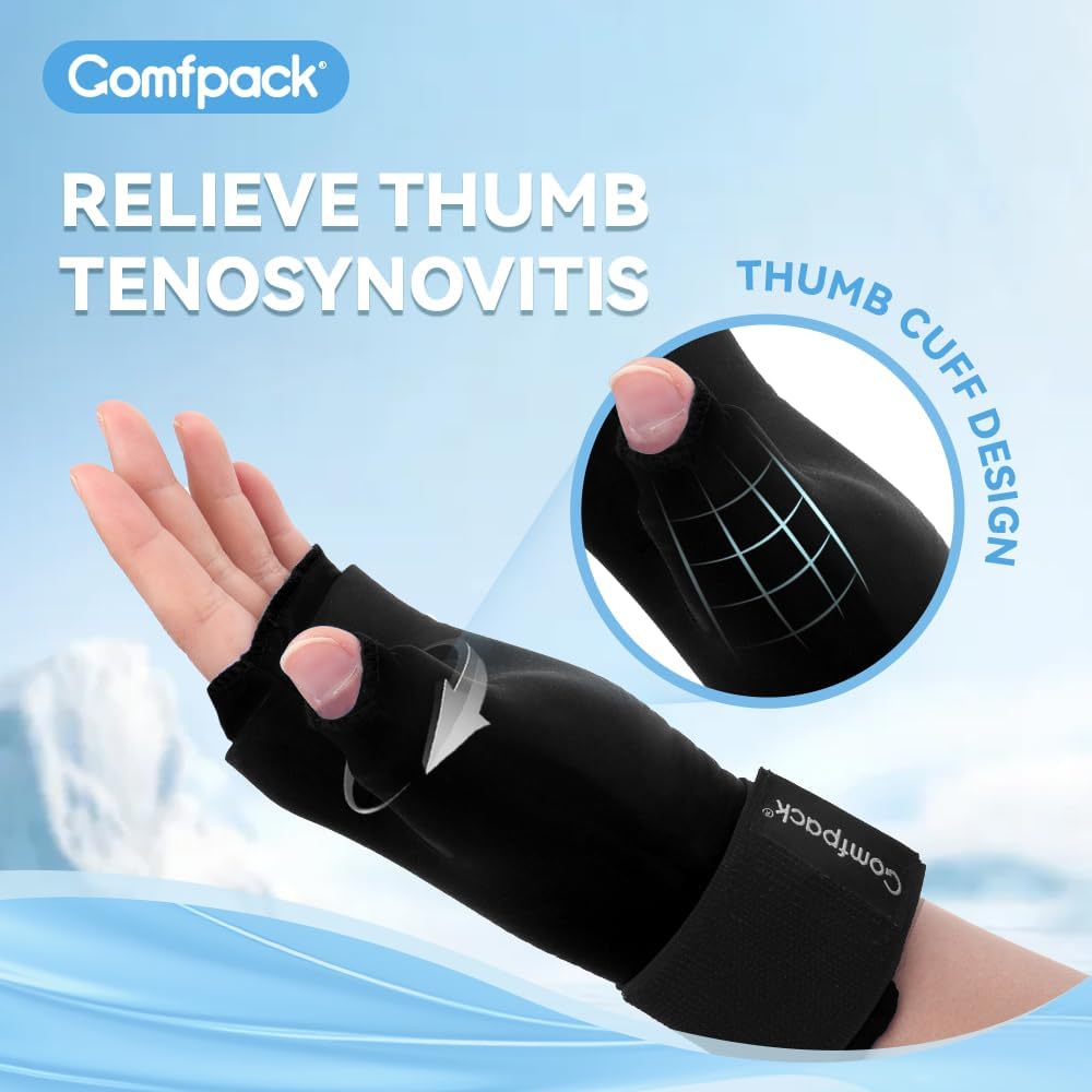Comfpack Hand Ice Pack Gloves for Arthritis, Thumb & Wrist Cold Compress Wrap

