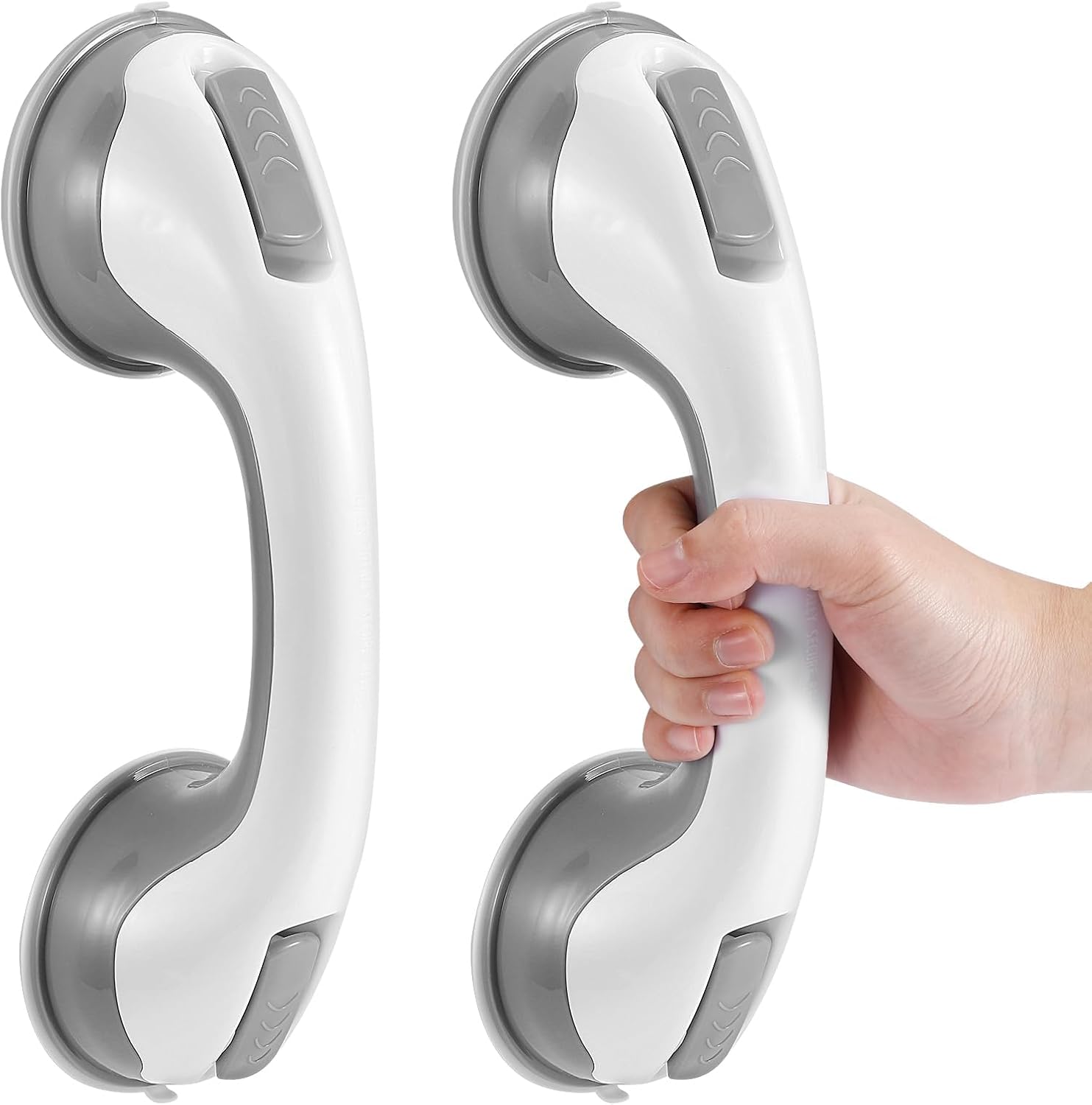 KVANT Grab Bars for Bathtubs and Showers, 12 Inch Shower Suction Cup Handle

