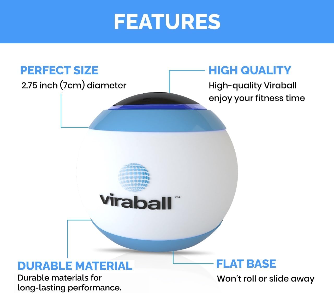 Physiotherapy Vibration Therapy Ball for Hand Exercise, Rechargeable, 3 Modes

