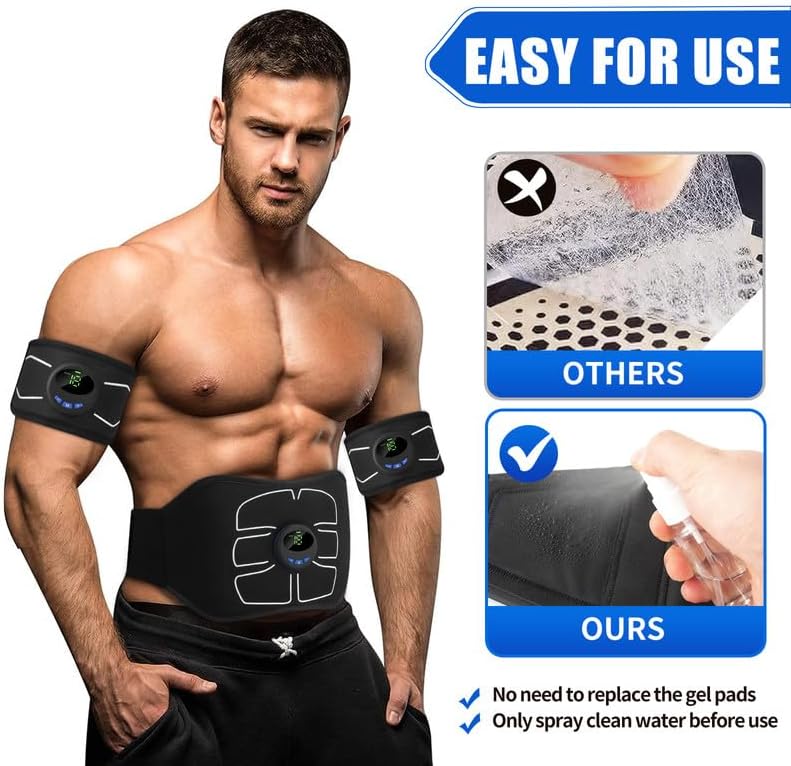 MarCoolTrip Electronic Muscle Stimulator Belt, Abs and Body Fitness Toning Trainer

