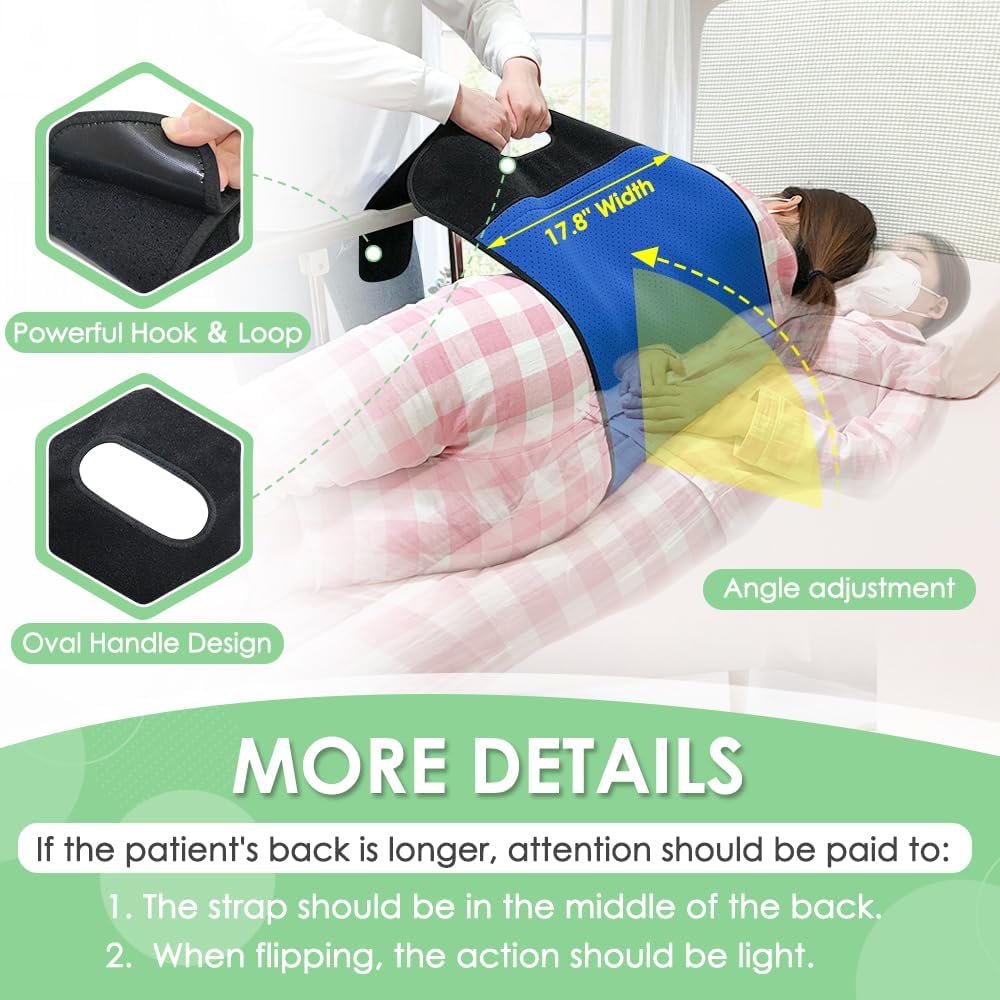 Patient Turning Transfer Belt Medical Sling for Bedridden Seniors Bed Positioning

