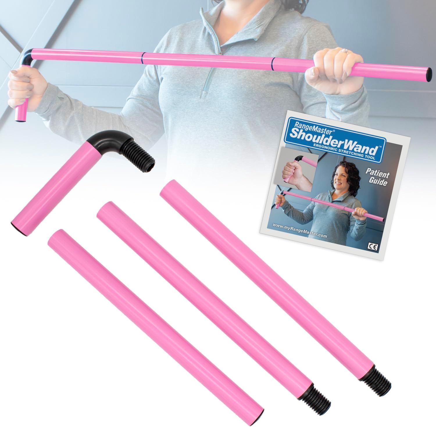 RangeMaster ShoulderWand Therapy Stretching Tool, Collapsible Stretch Bar

