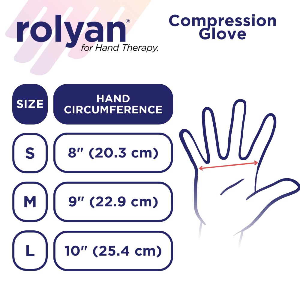 Rolyan Compression Glove for Arthritis, Carpal Tunnel Relief, Swelling Support

