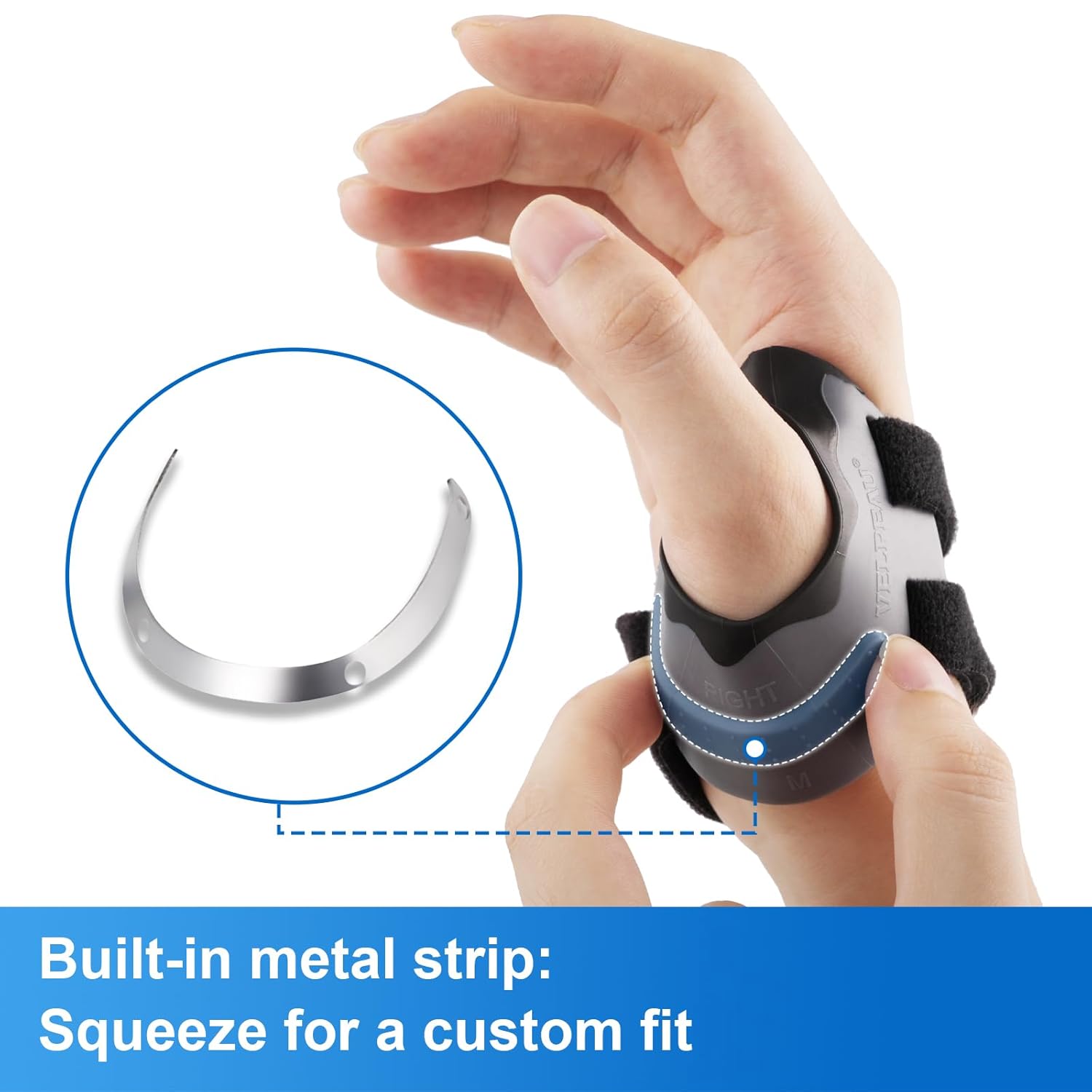 Velpeau CMC Thumb Arthritis Support Brace with Compression Sleeve and Stabilizer

