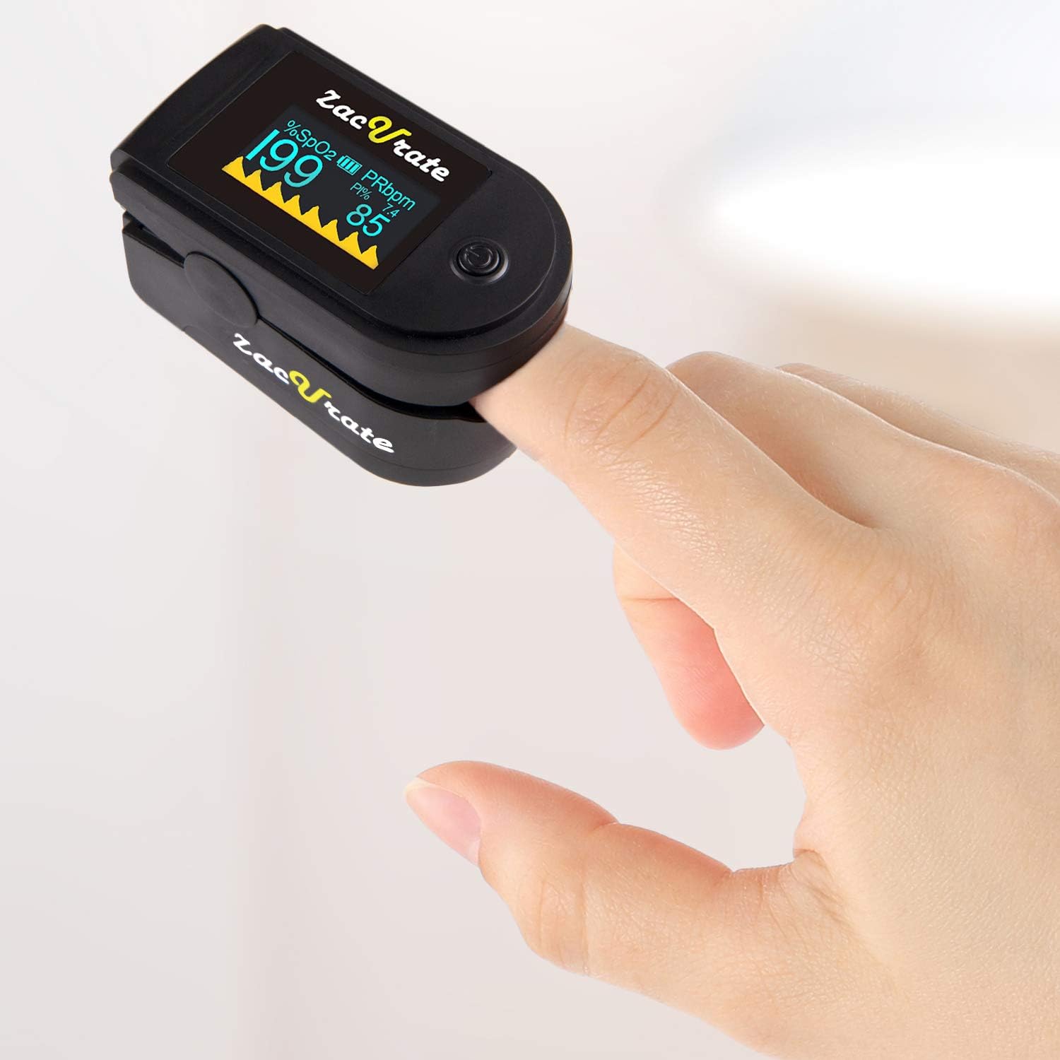 Zacurate 500C Elite Fingertip Pulse Oximeter with Silicon Cover, Batteries & Lanyard

