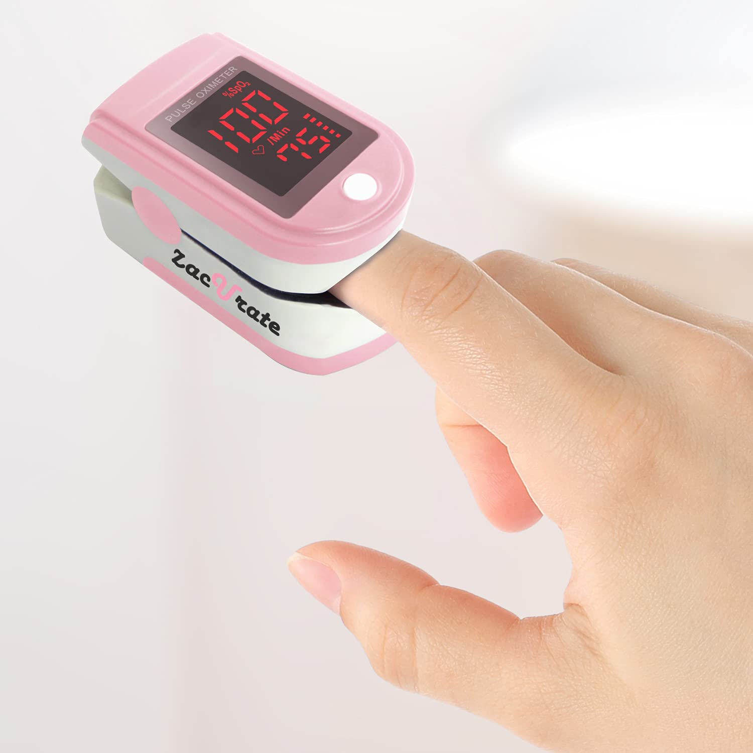 Zacurate Pro Series 500DL Fingertip Pulse Oximeter with Silicone Cover, Batteries & Lanyard

