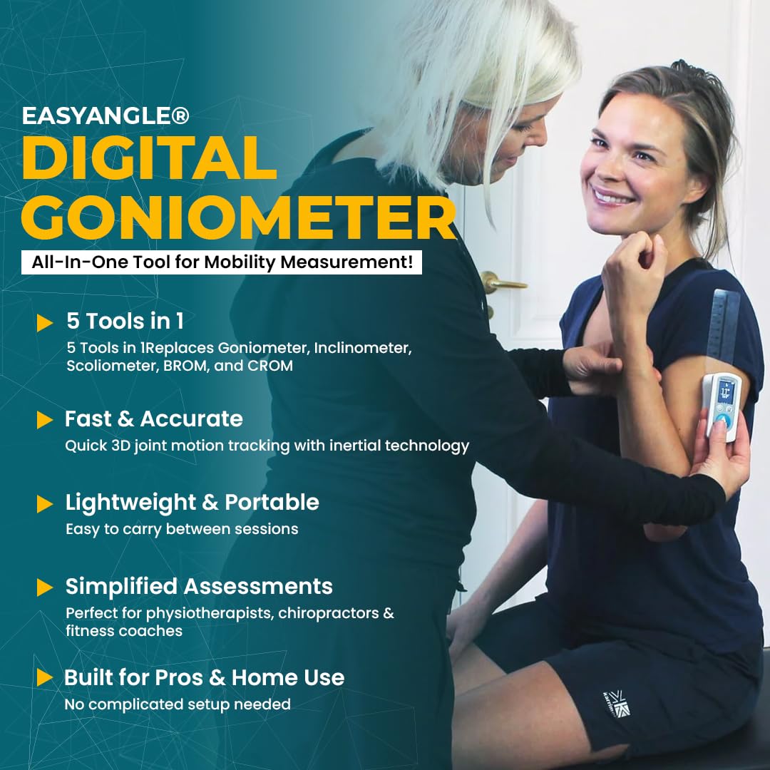 EasyAngle Digital Goniometer for Joint Mobility Inclinometer and Scoliometer

