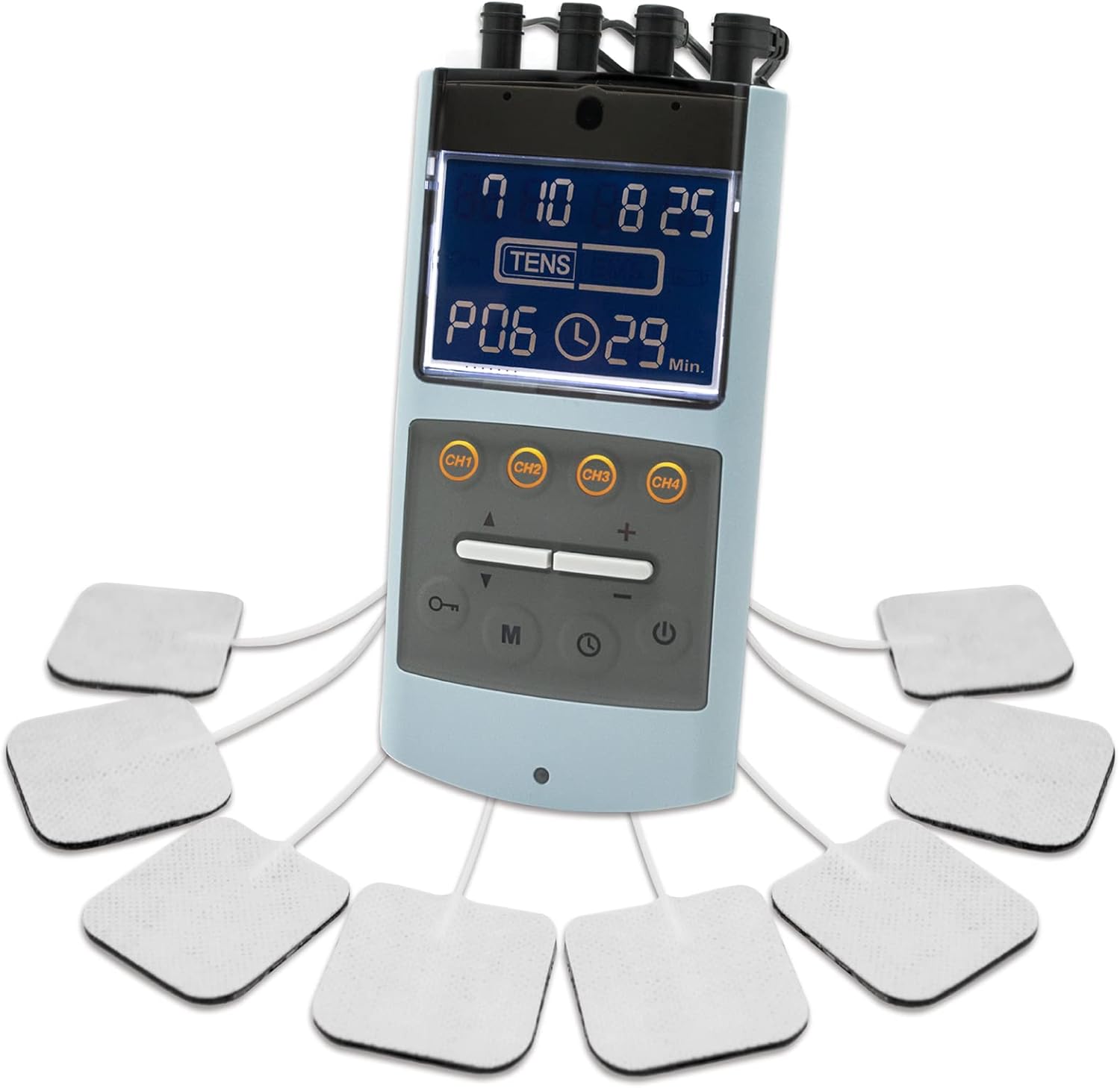 iStim EV-906 TENS EMS Muscle Stimulator Combo Unit with Gel Electrode Pads

