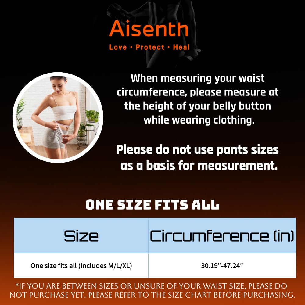 Aisenth Lumbar Back Brace for Sciatica Relief, Adjustable Straps, Breathable Support

