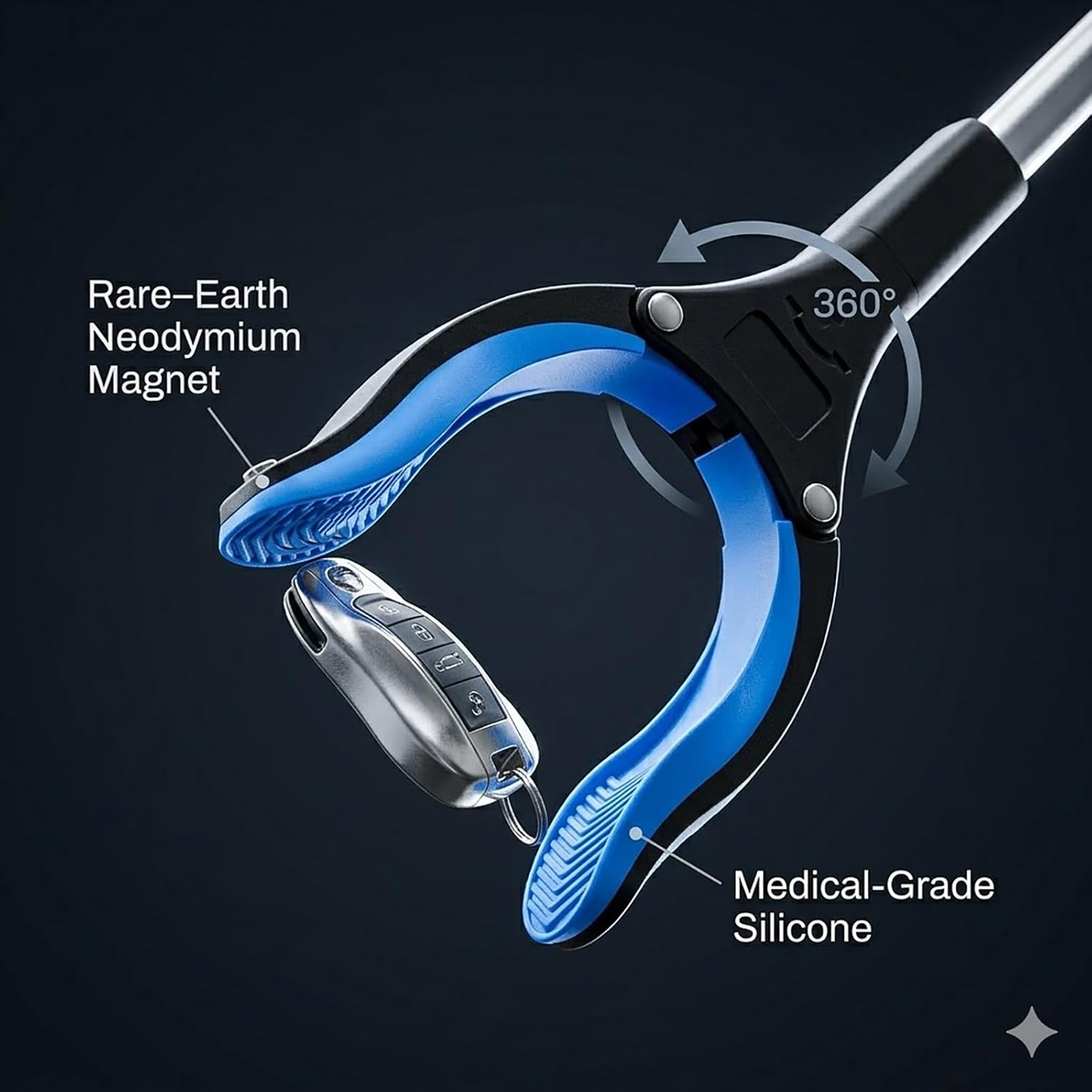 Grabber Reacher Tool Extra Long 32 in Foldable Gripper Pickup Tool Heavy Duty

