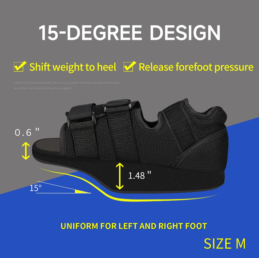 Post-Op Shoe Forefoot Offloading Boot Wedge Foot Splint for Broken Toe Surgery

