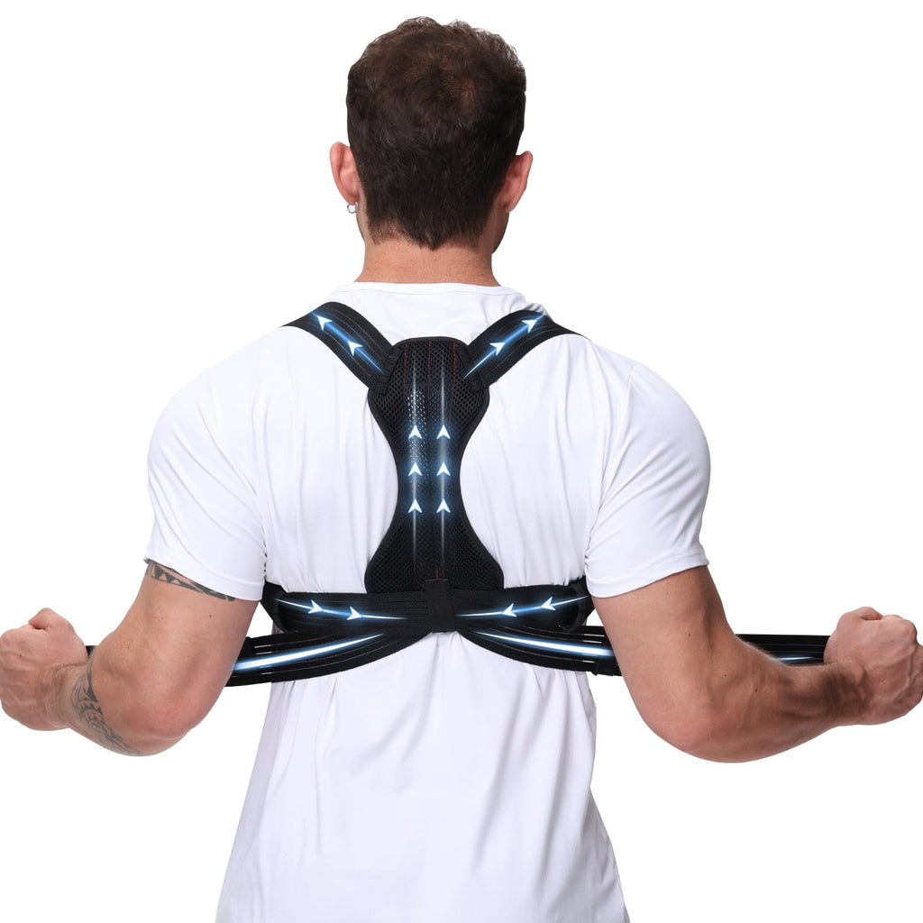 Luckela Posture Corrector Back Brace for Men and Women, Adjustable Support

