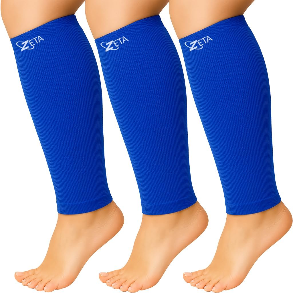 Zeta Wear Calf Compression Sleeves for Women and Men, Footless 15–19 mmHg

