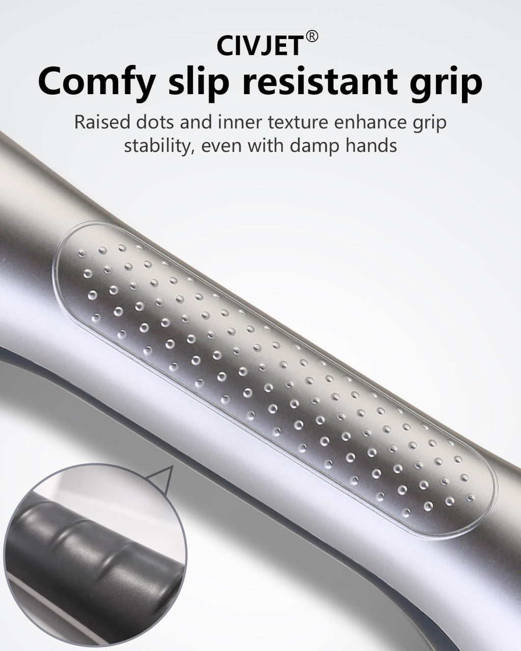 Suction Grab Bar for Shower and Bathtub Safety Handle, Tool-Free No-Drill

