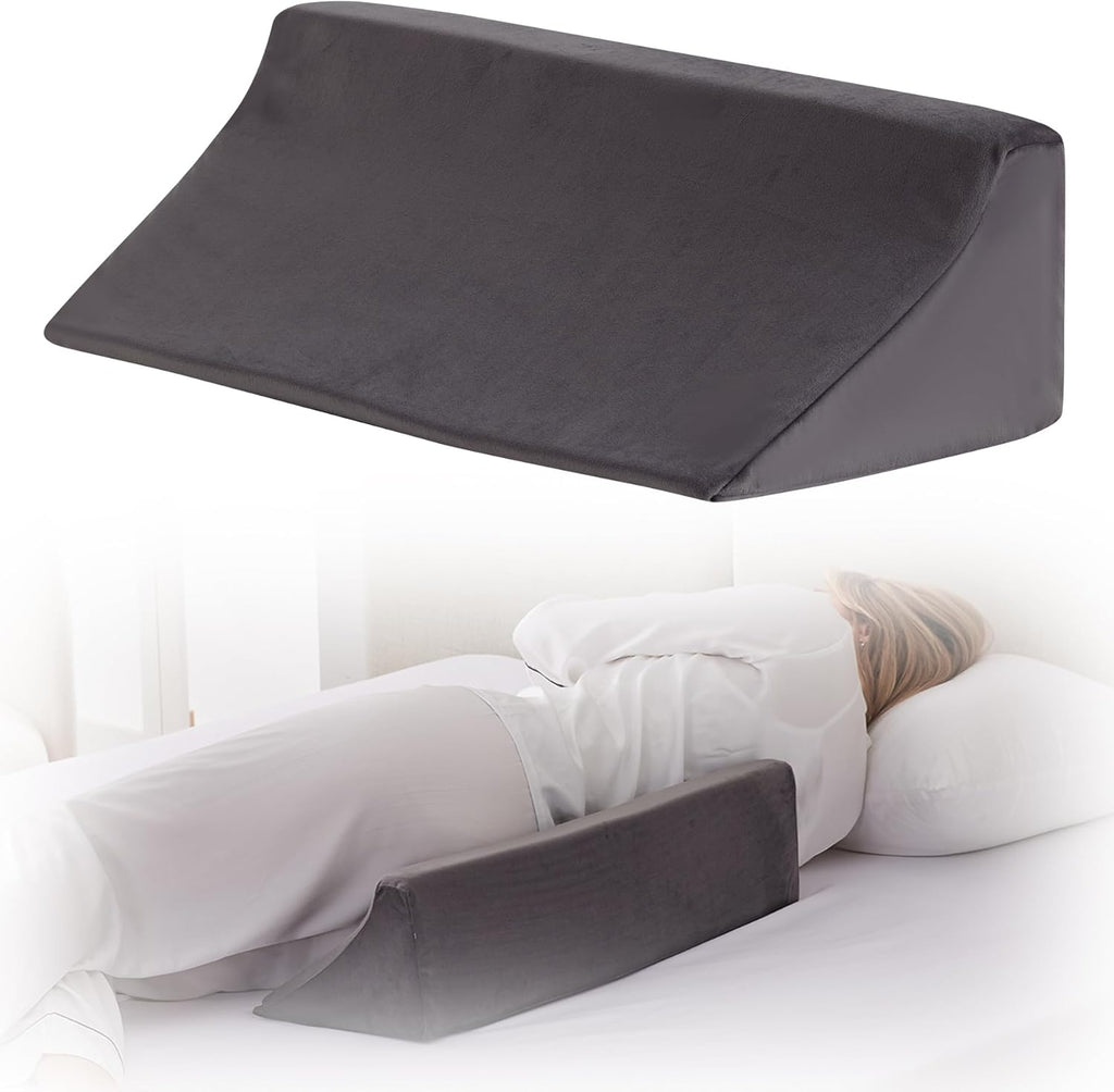 Bedluxe Wedge Pillow for Side Sleeping Comfort Foam Back Support Body Positioner

