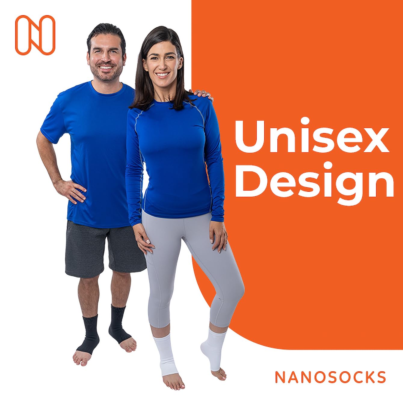 NanoSocks Compression Socks for Women & Men Toeless Ankle Brace Support Sleeve

