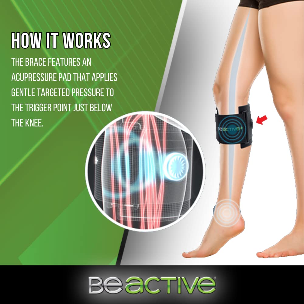 BeActive Plus Acupressure Brace for Sciatica Relief, Calf Pressure Pad

