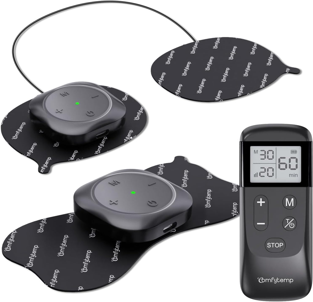Comfytemp Wireless TENS Unit with Remote, 30 Modes Rechargeable Muscle Stimulator

