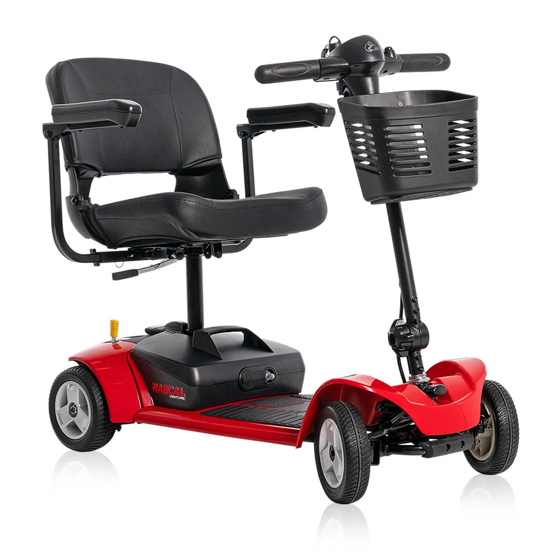 Rascal Venture Portable Mobility Scooter for Travel, Easy Disassembly, 300 lb Capacity

