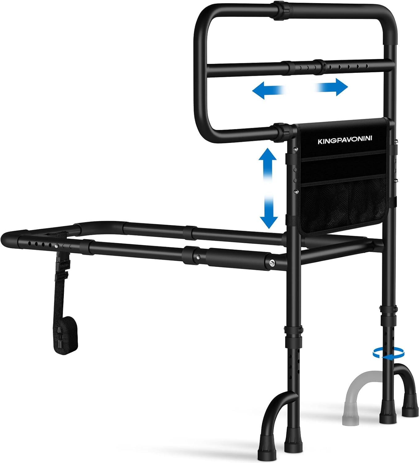 KingPavonini Bed Rails for Elderly Safety Bedside Rail, ASTM Compliant, Tool-Free

