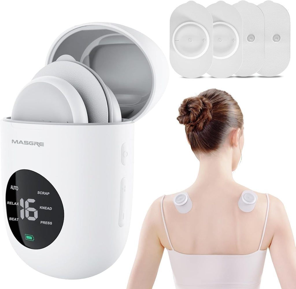 MASGRE Dual Channel Wireless TENS Unit EMS Muscle Stimulator Rechargeable

