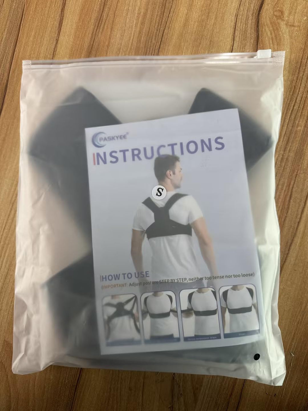 Paskyee Posture Corrector Back Brace for Neck and Upper Back, Adjustable Support

