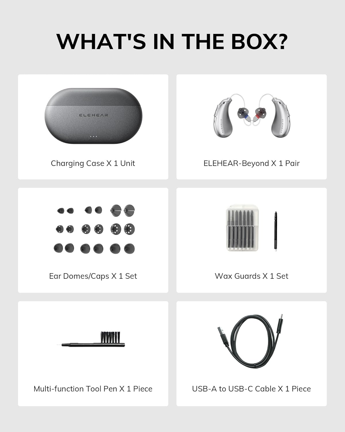 ELEHEAR Rechargeable OTC Bluetooth Hearing Aids with App Control and AI Noise Cancellation

