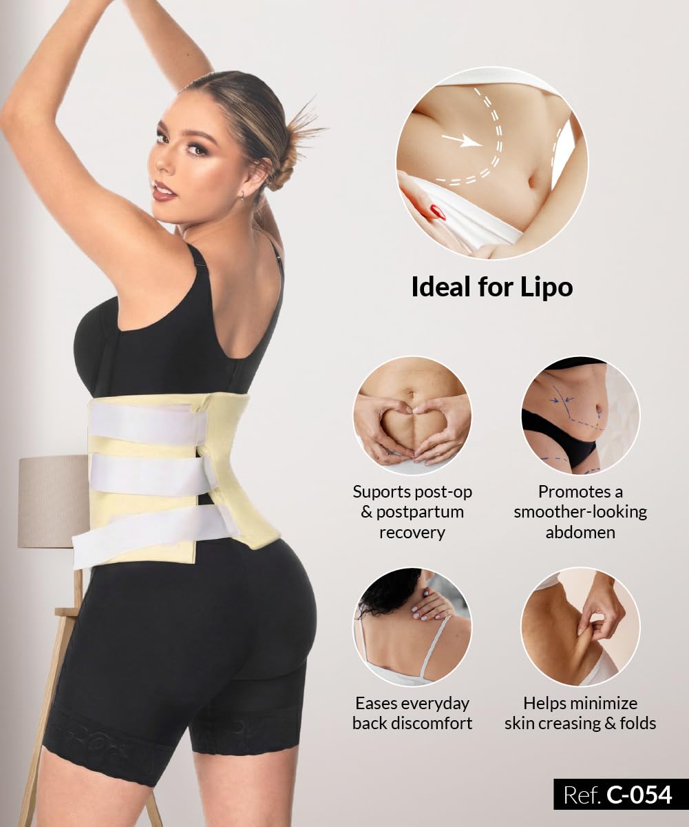 Forma Tu Cuerpo Abdominal Post-Surgery Compression Wrap with Adjustable Bands

