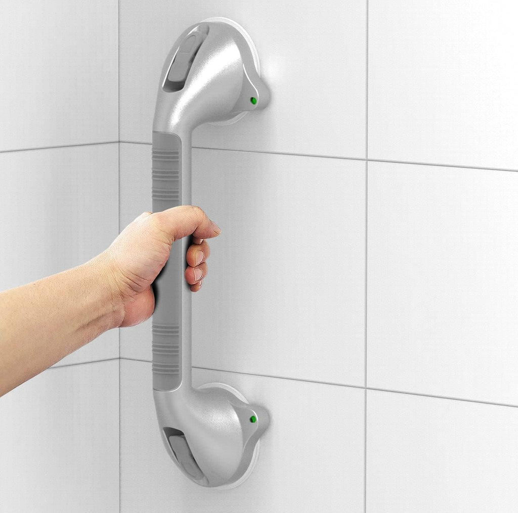 Suction Bath Grab Bar with Safety Indicators, Balance Assist Shower Handle

