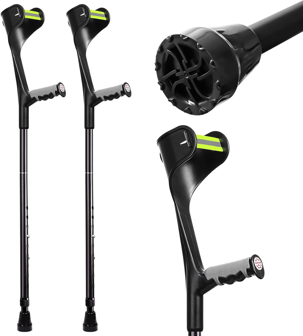 Forearm Crutches for Adults, Adjustable Height Aluminum Forearm Walker

