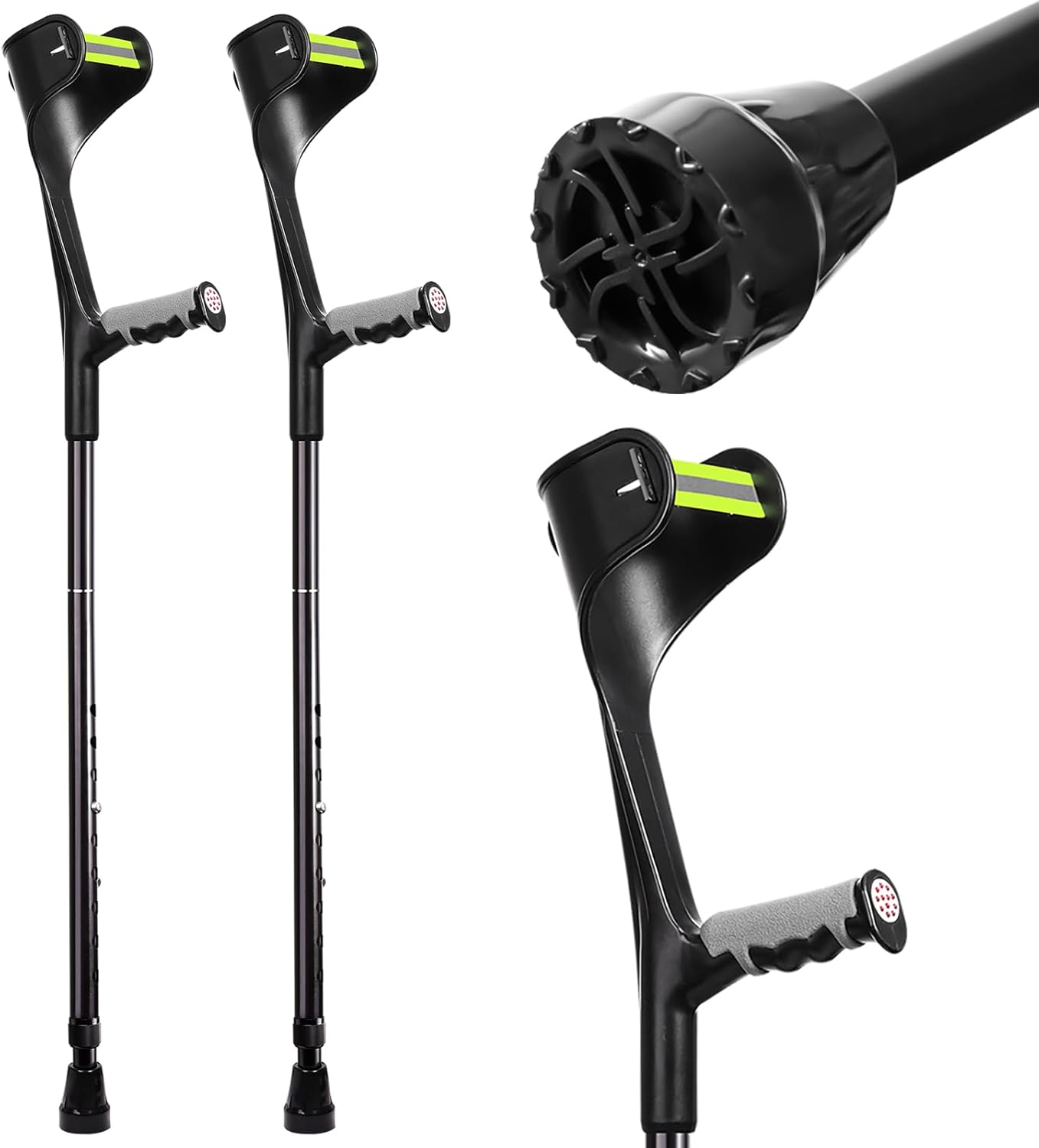 Forearm Crutches for Adults, Adjustable Height Aluminum Forearm Walker

