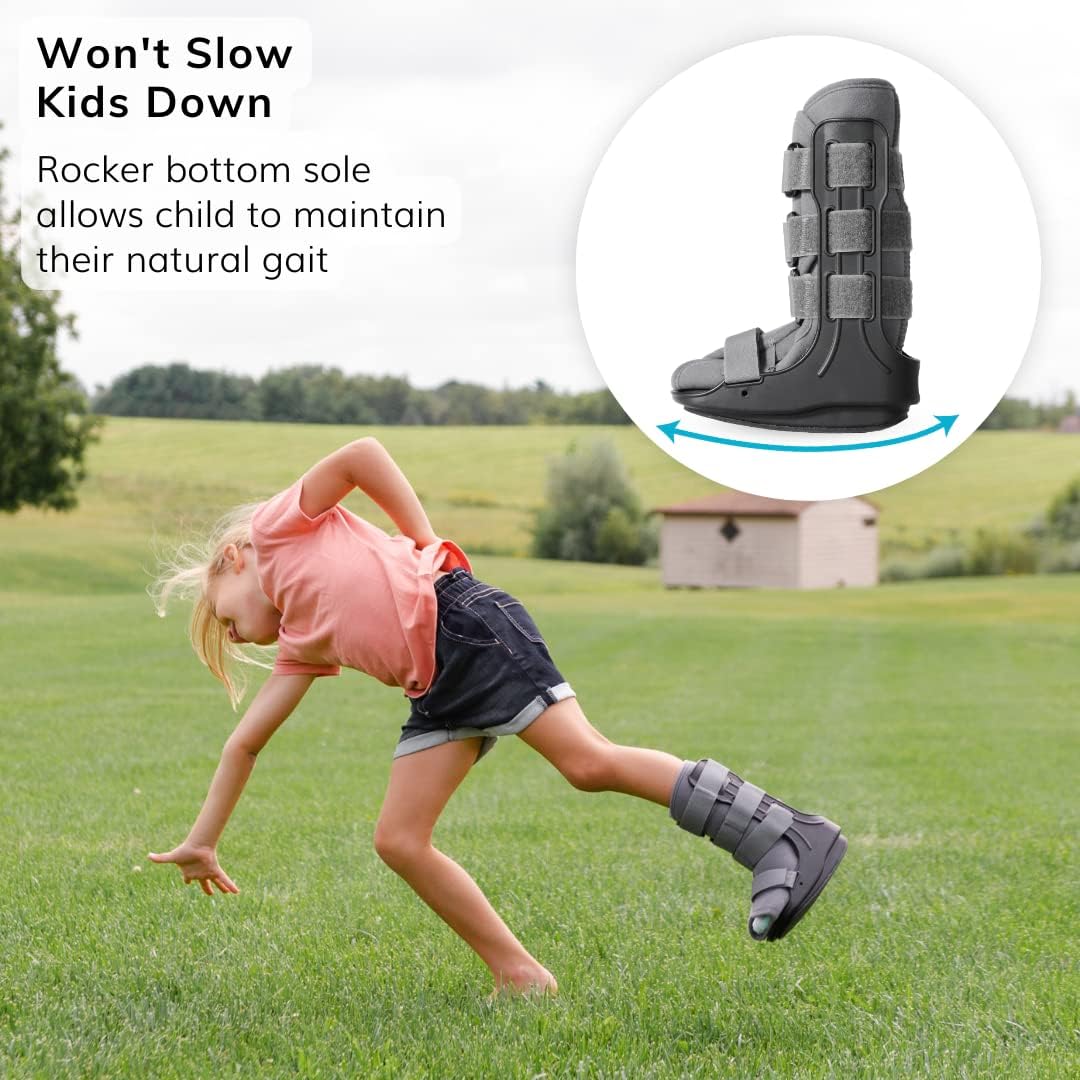BraceAbility Pediatric Walking Boot CAM Walker Orthopedic Support Shoe for Kids

