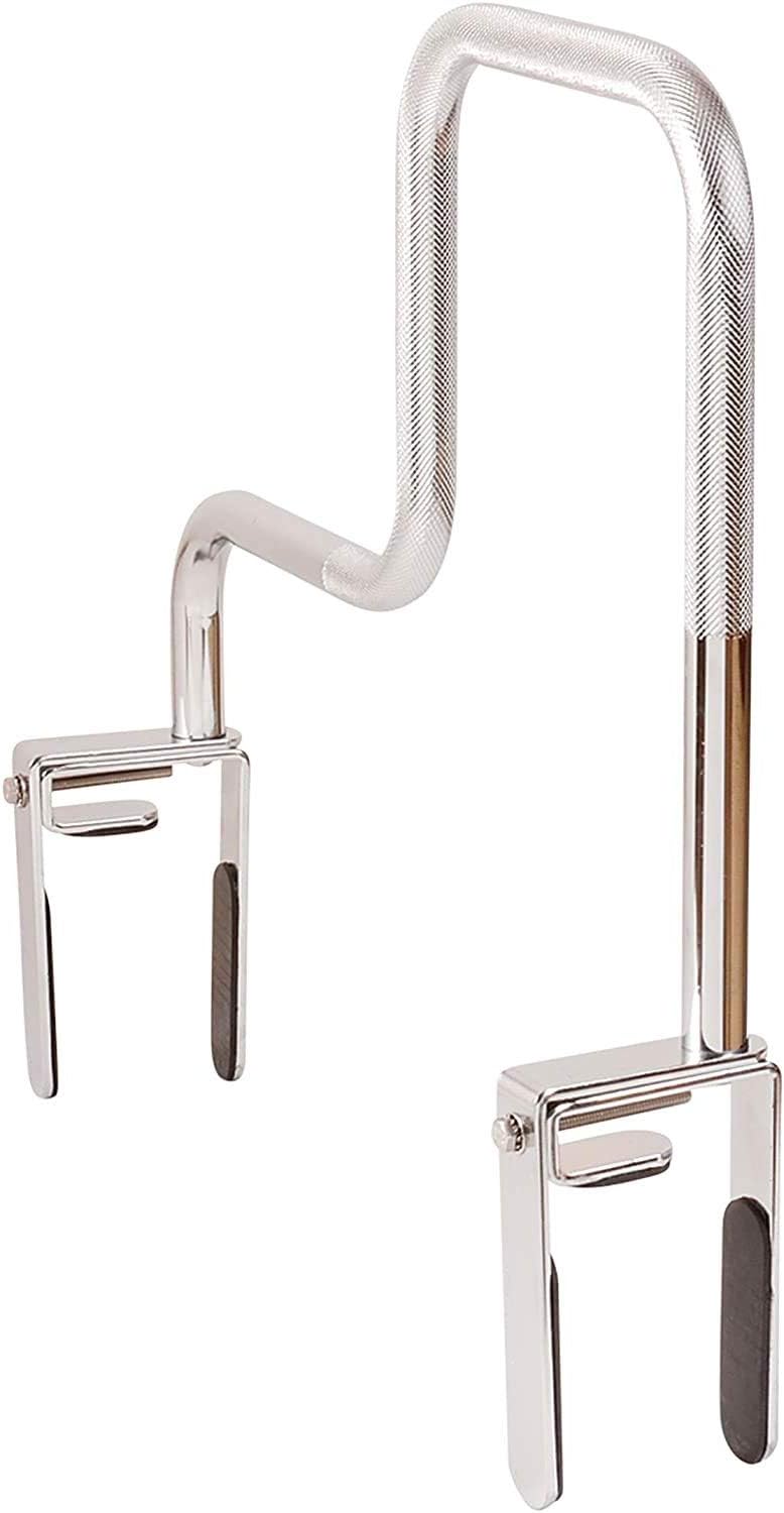 DMI Chrome Plated Adjustable Grab Bar for Bathtub and Shower, Rust-Resistant, 250 lb

