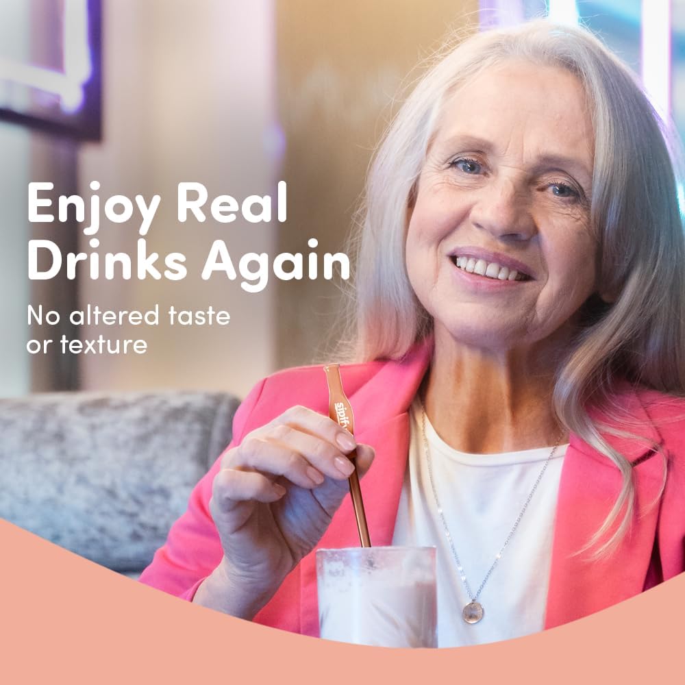 Flow-Limiting Dysphagia Safety Straw for Safe Drinking | Reusable Stainless Steel

