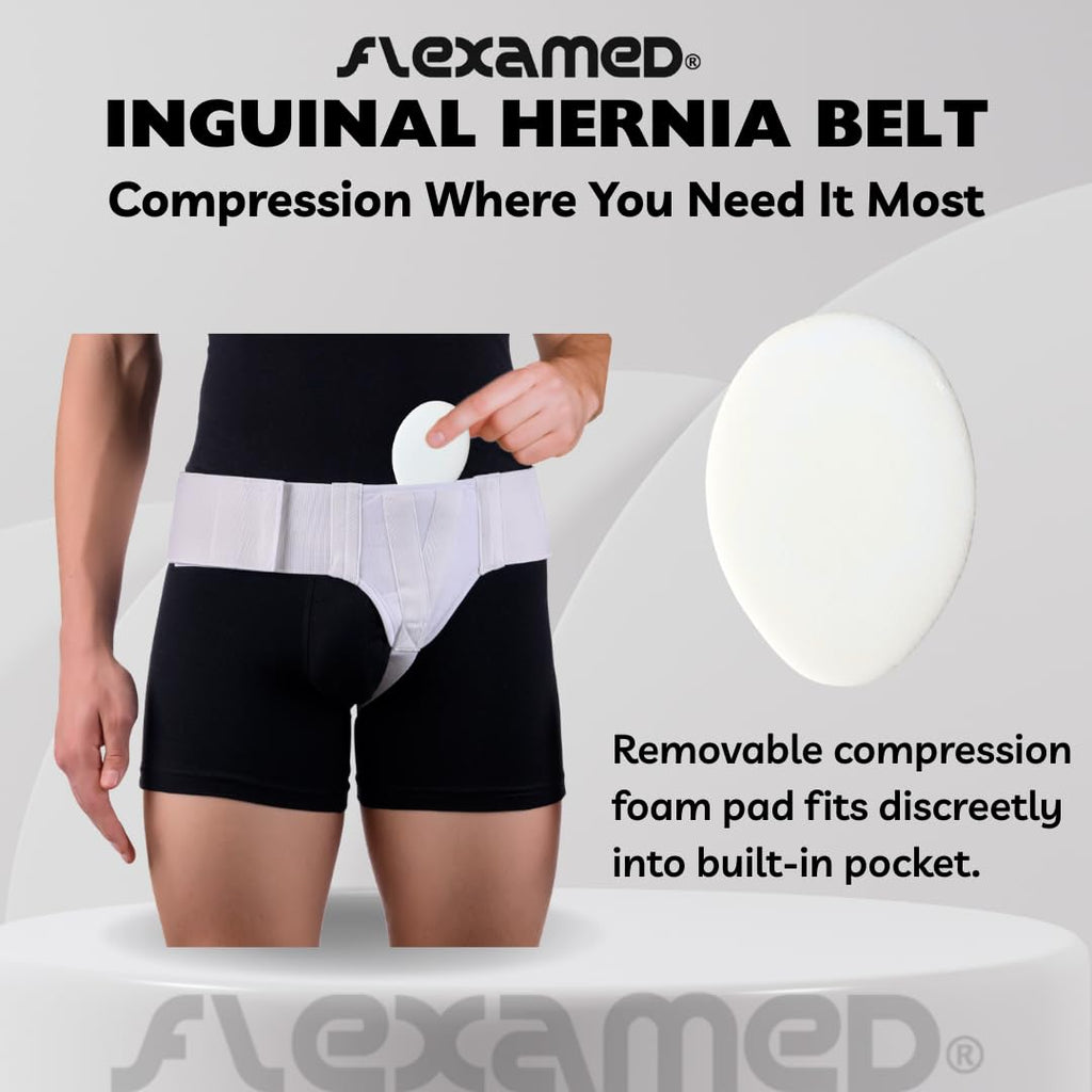 FlexaMed Inguinal Hernia Truss with Compression Pad

