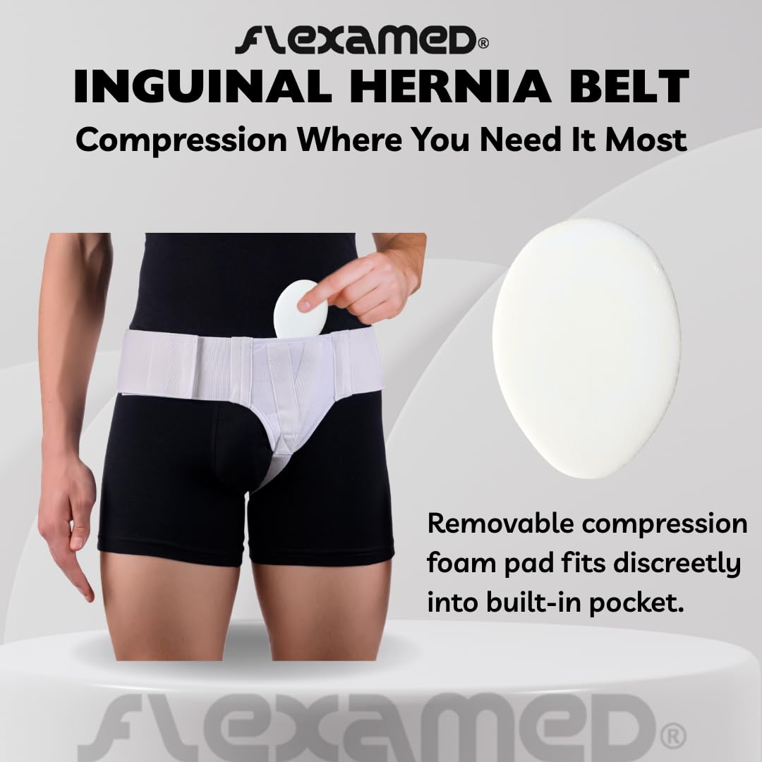 FlexaMed Inguinal Hernia Truss with Compression Pad

