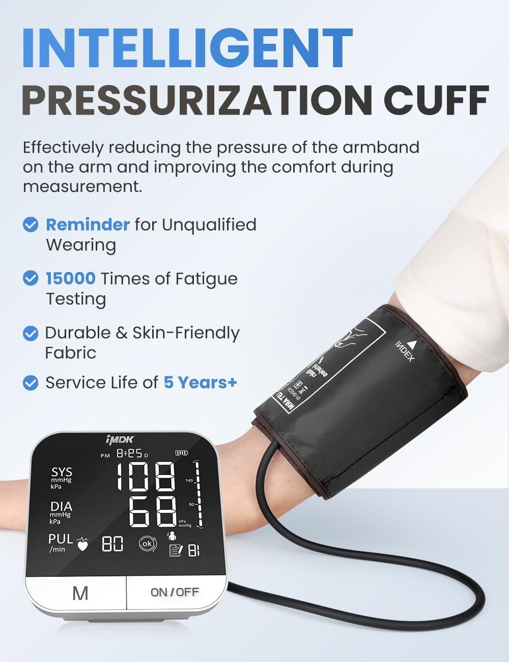 IMDK Arm Blood Pressure Monitor for Home Use with App, Automatic Cuff

