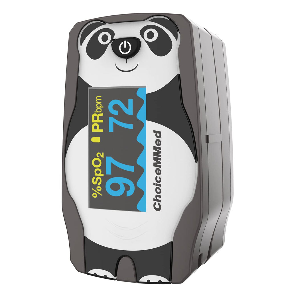 ChoiceMmed Panda Pediatric Fingertip Pulse Oximeter, OLED SpO2 PR Monitor

