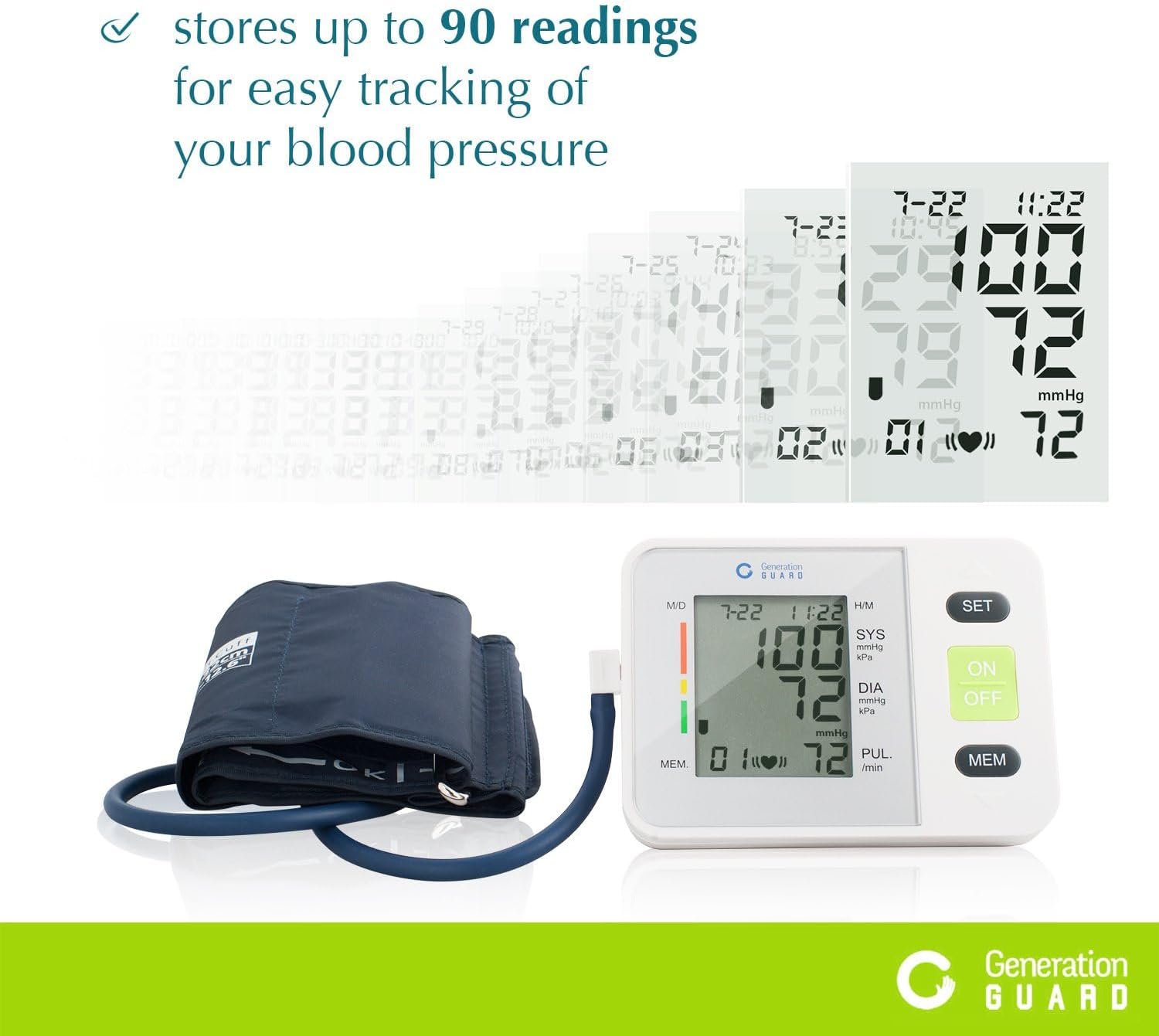 Generation Guard Electronic Upper Arm Blood Pressure Monitor GM-800A

