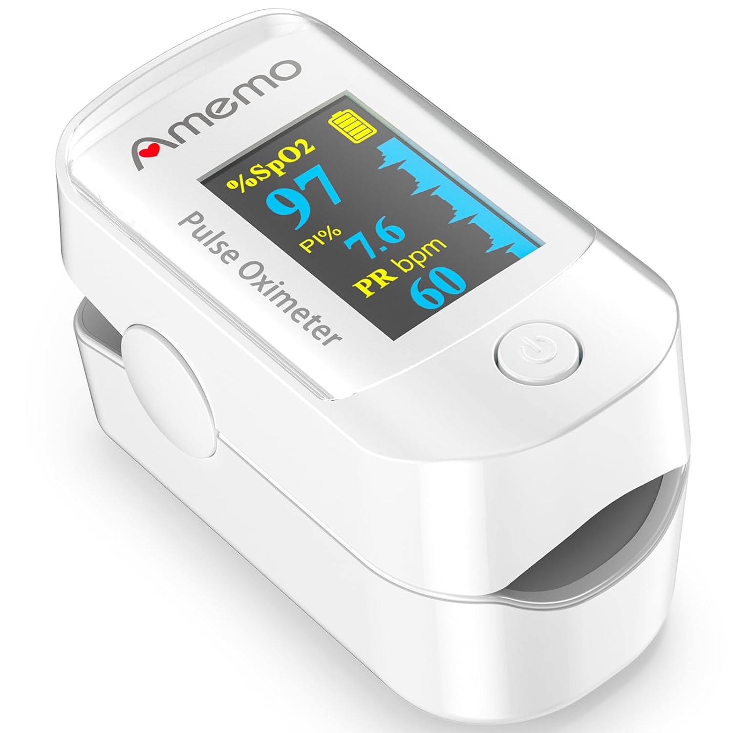 Pulse Oximeter with OLED Display, Fingertip SpO2 & Pulse Rate Monitor, Carrying Case

