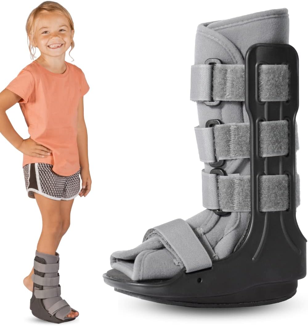BraceAbility Pediatric Walking Boot CAM Walker Orthopedic Support Shoe for Kids

