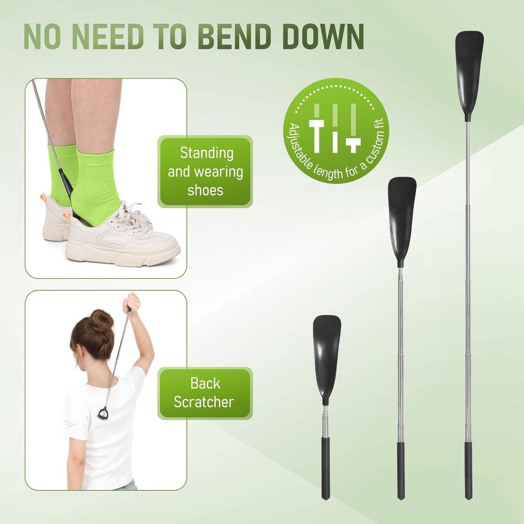Sock Aid Helper for Seniors, Flexible Anti-Slip Device for Easy On Socks

