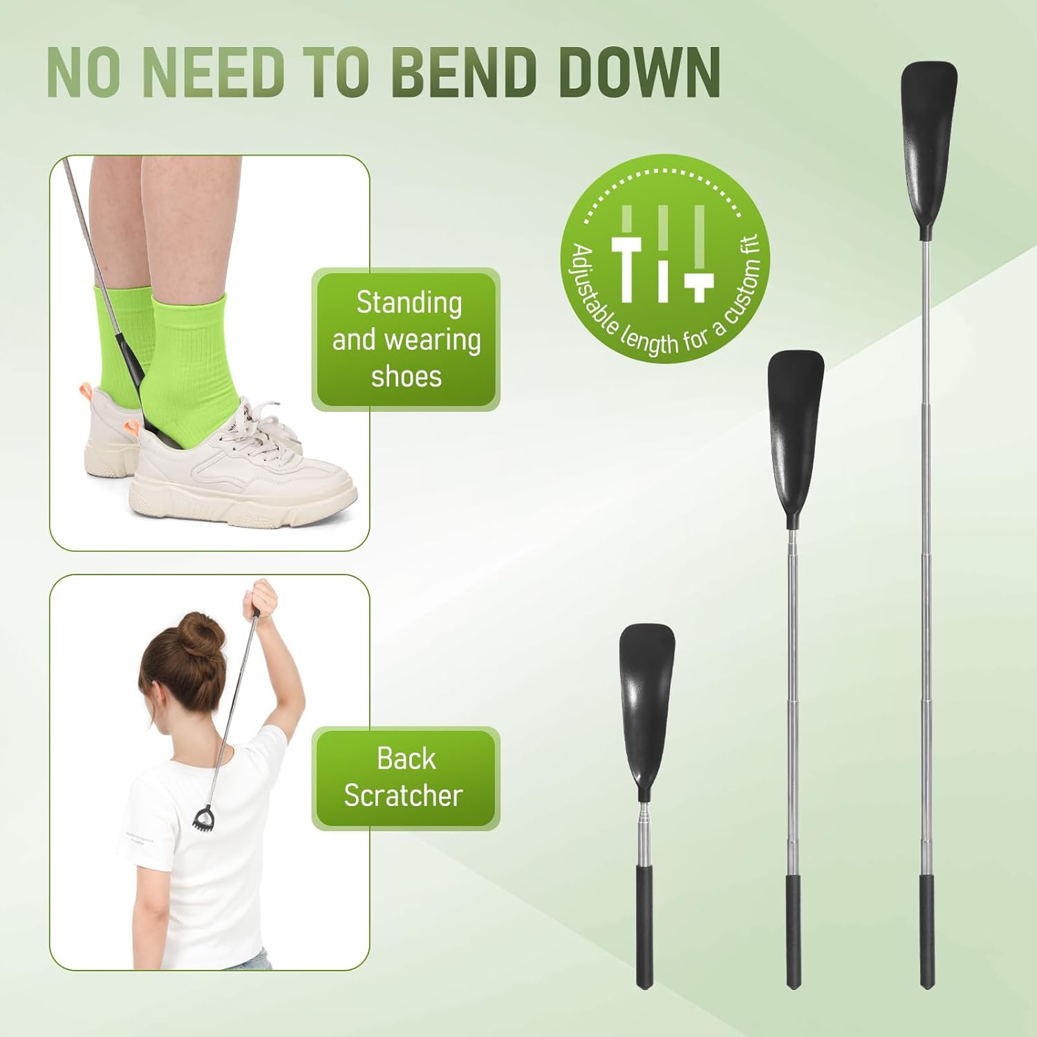 Sock Aid Helper for Seniors, Flexible Anti-Slip Device for Easy On Socks

