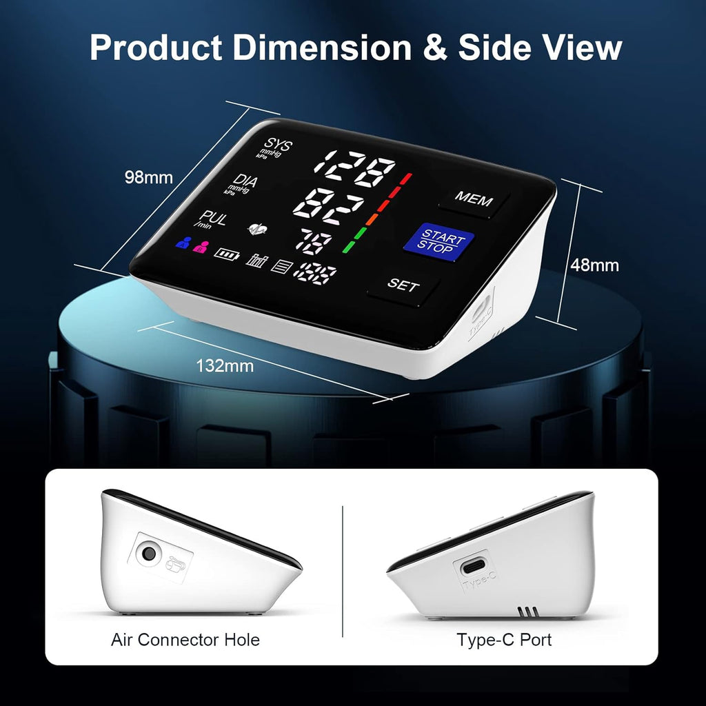 LIVAROCI Upper Arm Blood Pressure Monitor with Extra Large LED Backlit Screen

