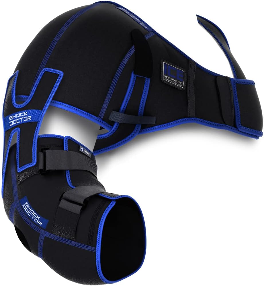 Shock Doctor Ice/Heat Compression Shoulder & Elbow Wrap Brace with Gel Packs

