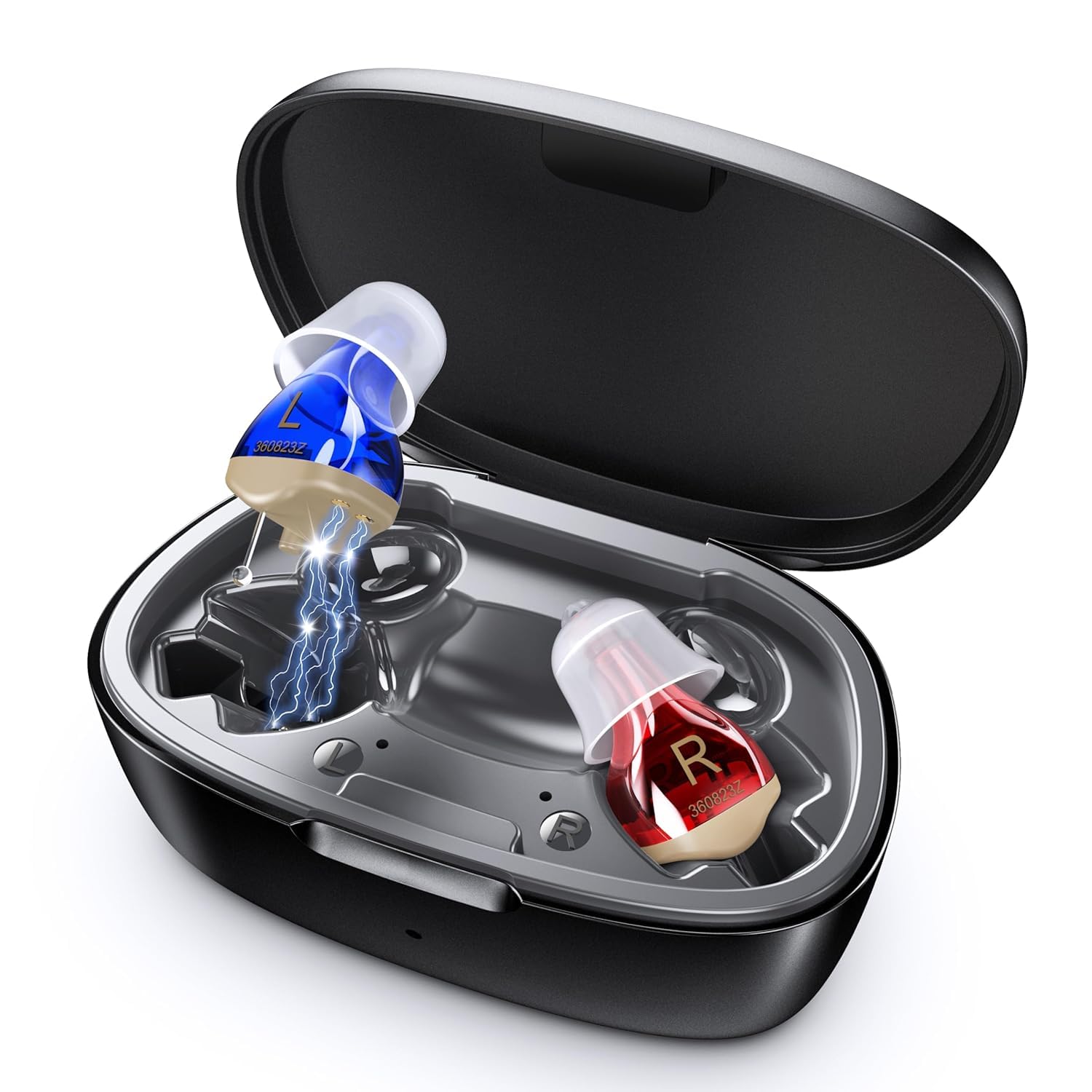 Hearing Aids for Seniors Invisible Rechargeable Noise Cancelling In-Ear Amplifiers

