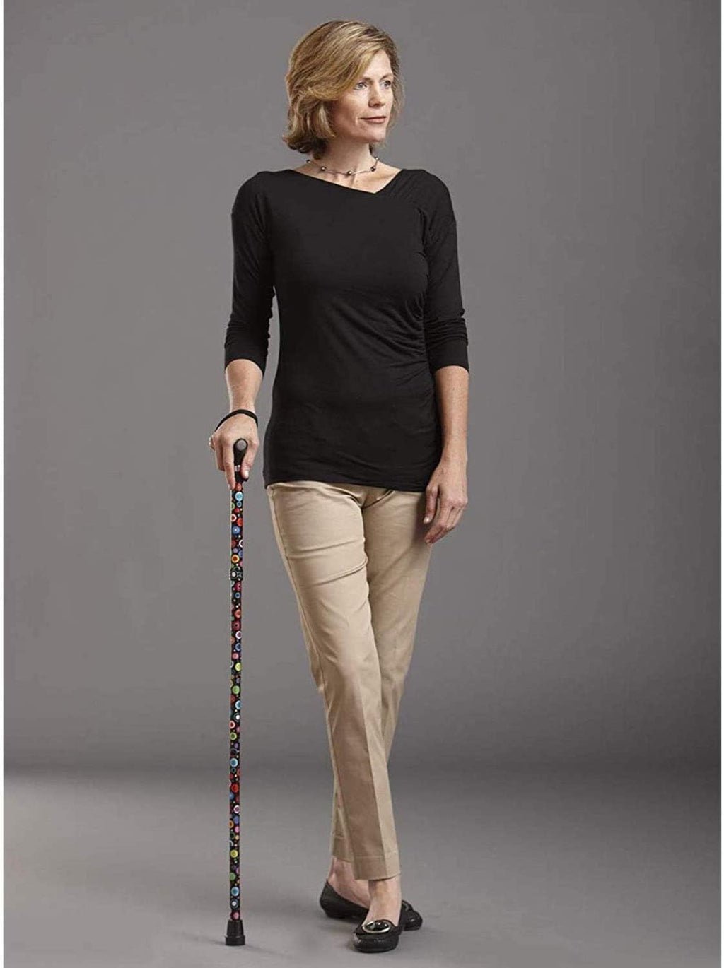 Switch Sticks Folding Walking Cane with Adjustable Height, Compact, Lightweight

