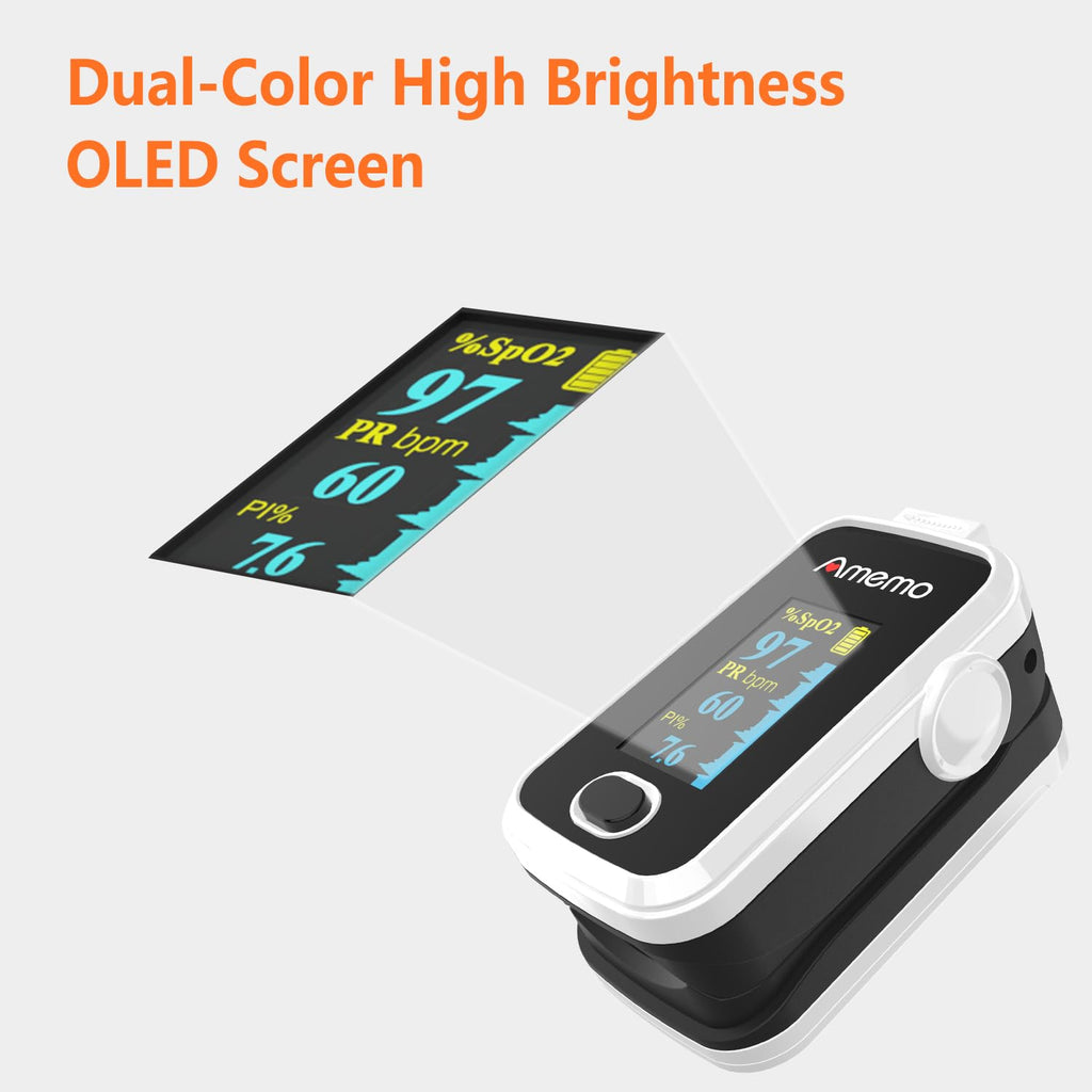 Pulse Oximeter with OLED Display, Fingertip Oxygen Saturation Monitor


